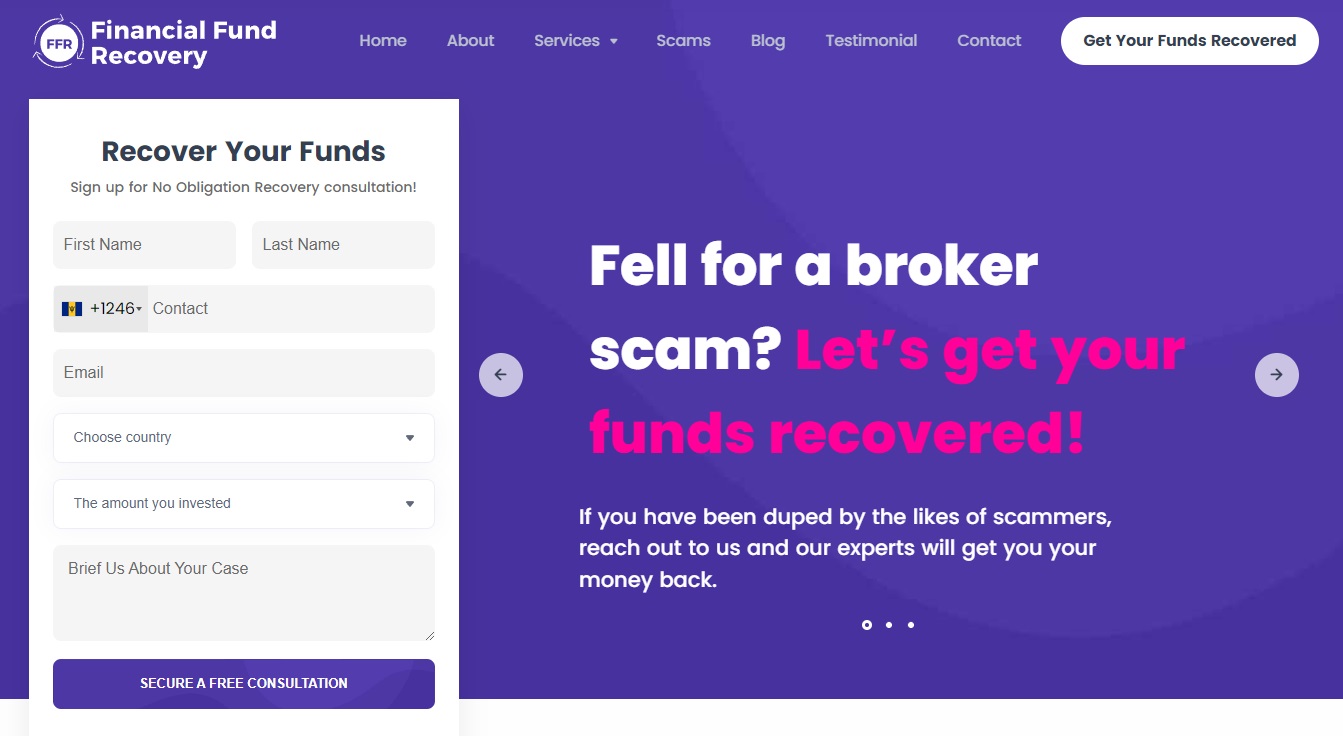 financialfundrecovery.com scam